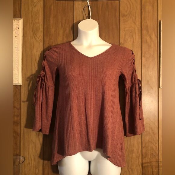 Knox Rose XS womens pullover shirt. Rust color. - Picture 1 of 7